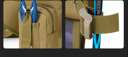 Mochila de Pesca con Portacañas y Correa Bandolera