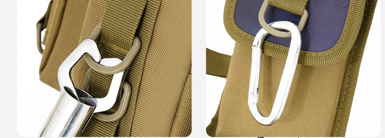 Mochila de Pesca con Portacañas y Correa Bandolera