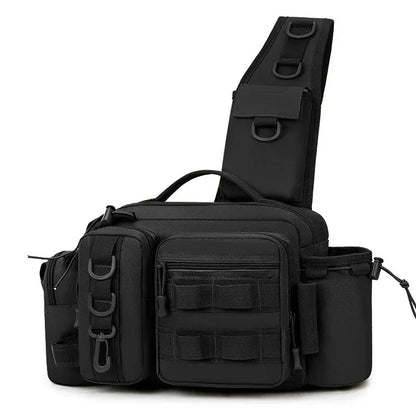 Mochila de Pesca con Portacañas y Correa Bandolera