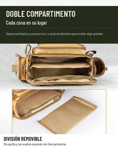 Doble compartimento de la bolsa de pesca con división removible