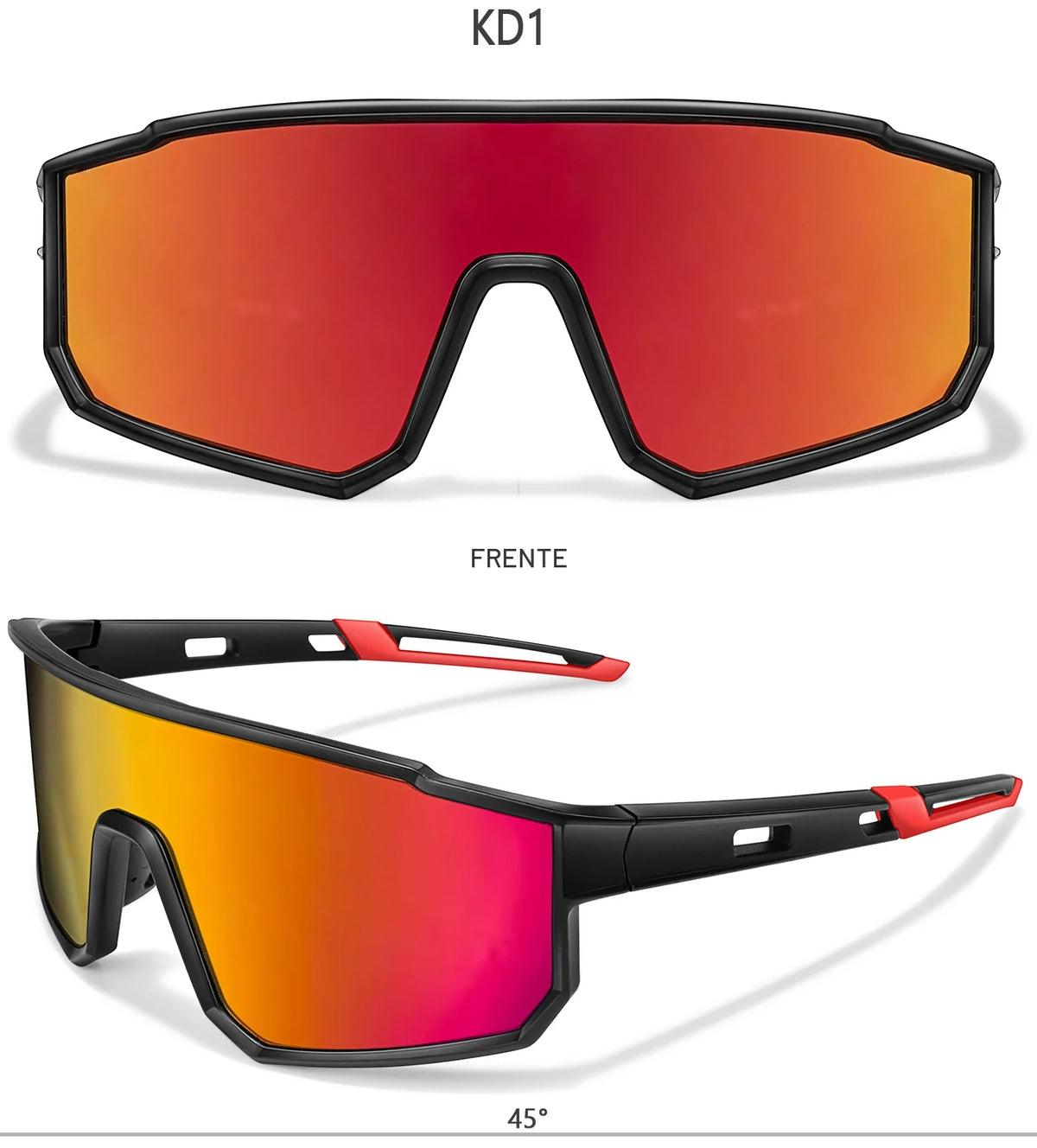 Lentes de Sol Deportivos Rompeviento — Protección UV