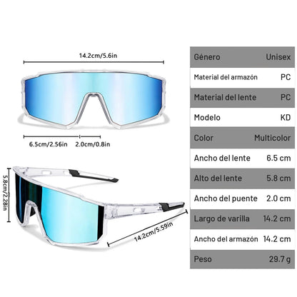 Lentes de Sol Deportivos Rompeviento — Protección UV