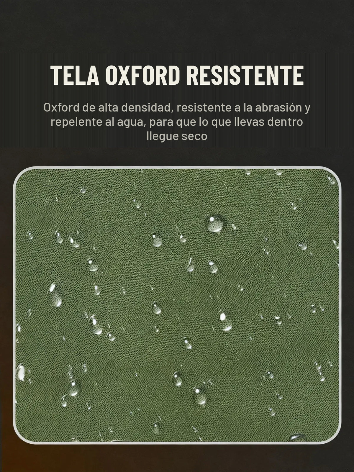 Tela Oxford de alta densidad que repele el agua de la mochila de pesca