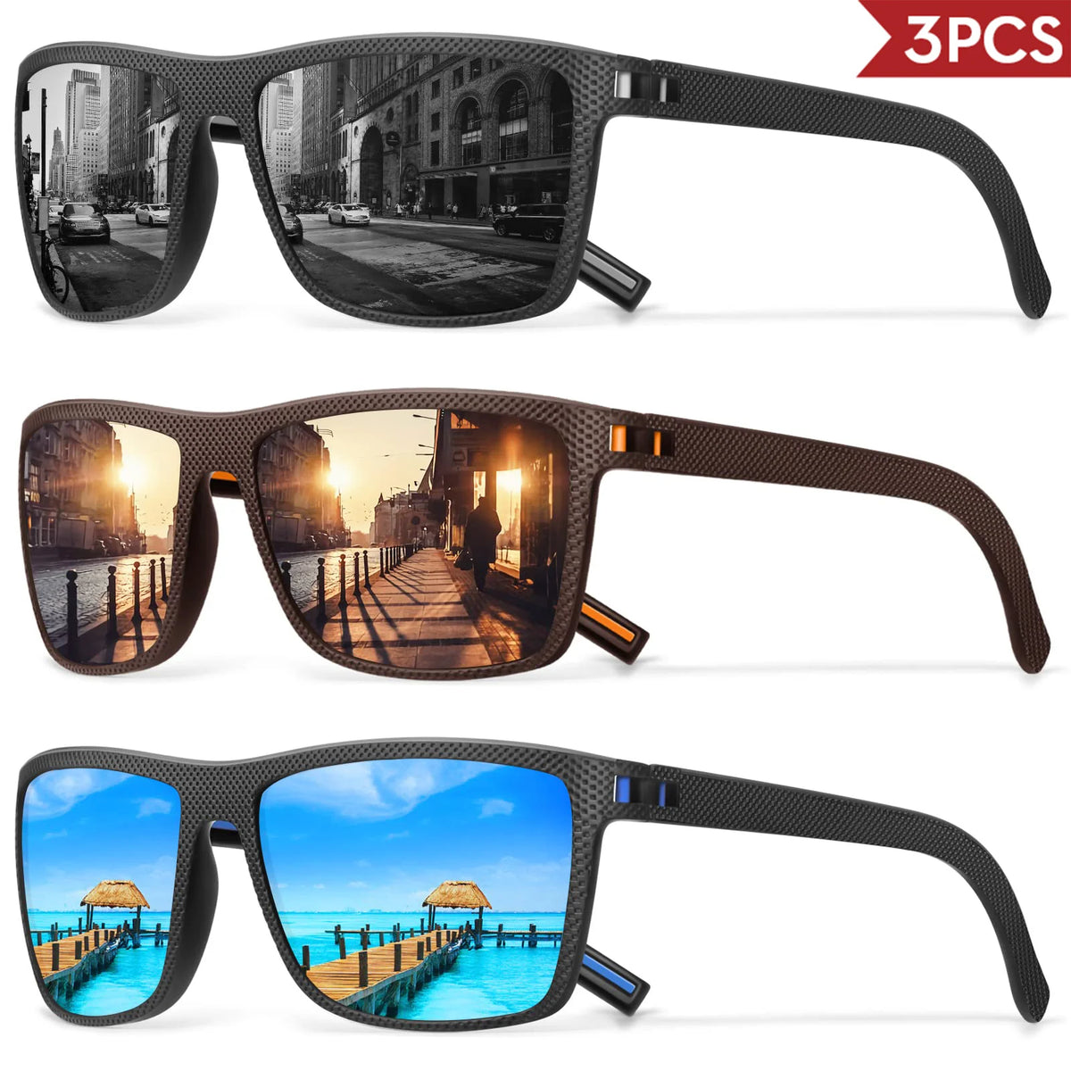 Lentes de sol polarizados UV400 de Ferrata Outdoor