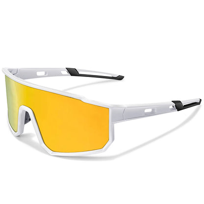 Lentes de sol deportivos cortaviento con mica de una sola pieza