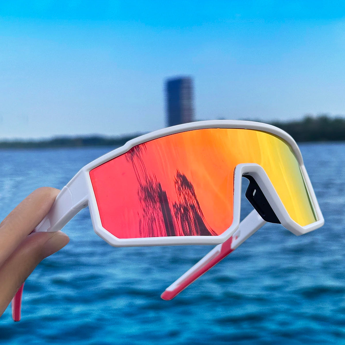 Lentes de sol deportivos cortaviento para correr