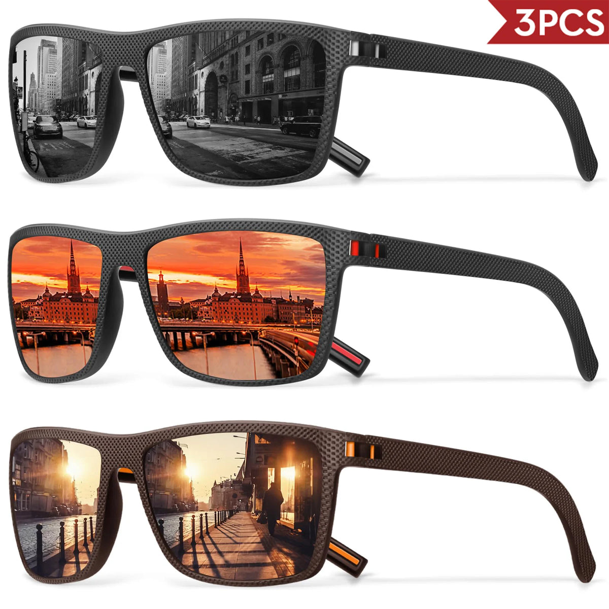 Lentes de sol polarizados UV400 para deporte al aire libre