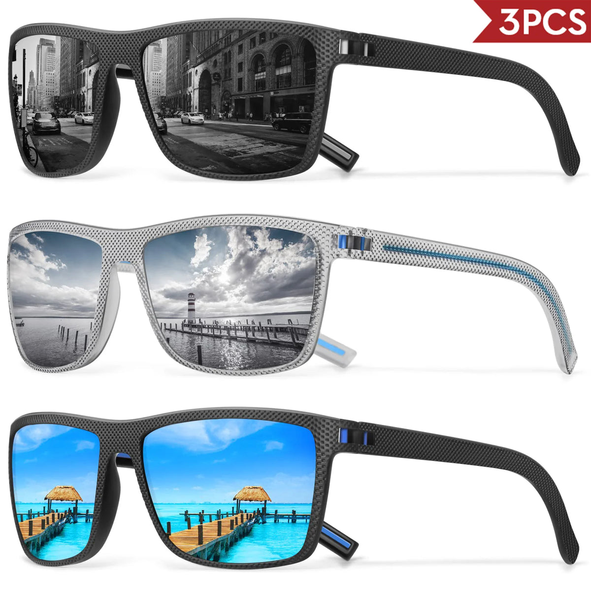 Lentes de sol polarizados UV400 para hombre y mujer
