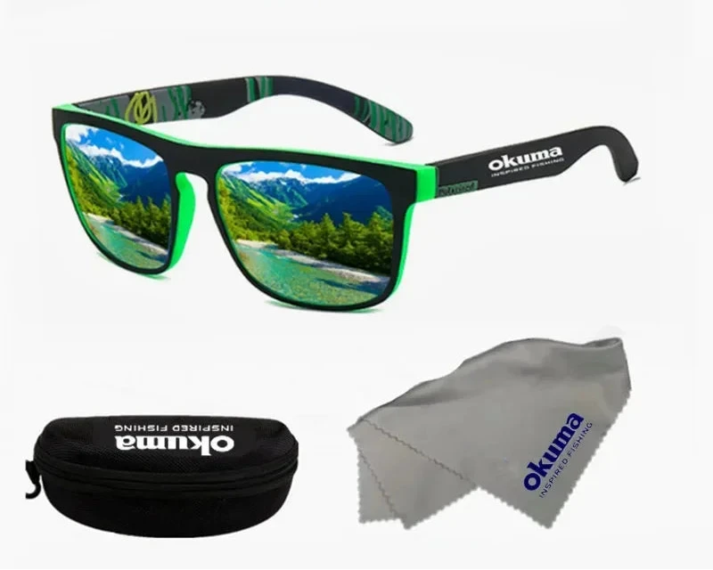Lentes de sol polarizados Okuma con armazón cuadrado clásico