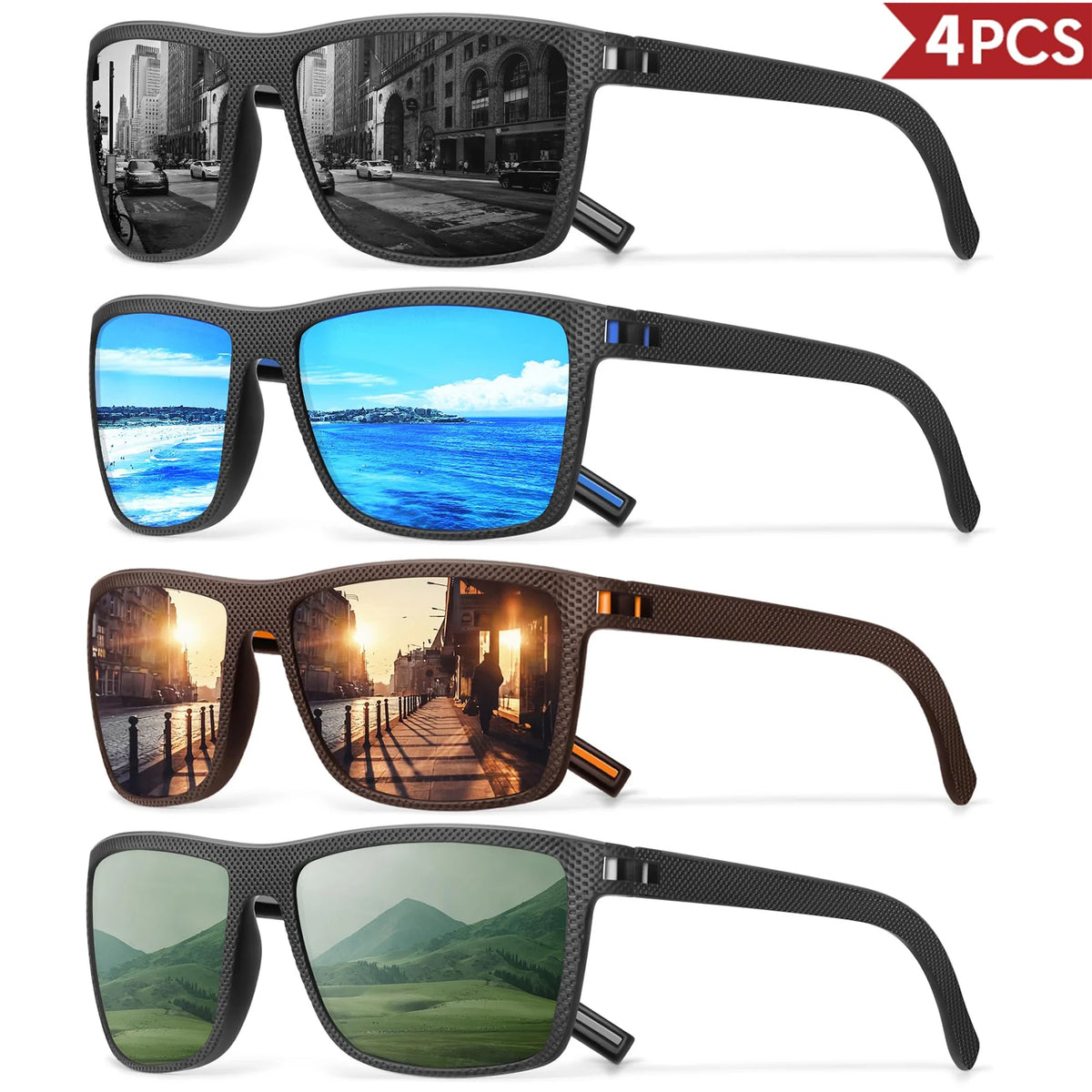 Paquete de lentes de sol polarizados con protección UV400