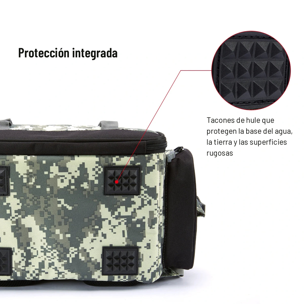 Base con tacones de hule de la mochila de pesca estampado outdoor