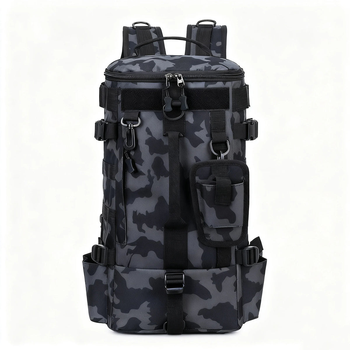 Mochila de pesca con portacañas y accesorios