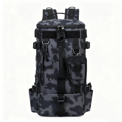 Mochila de pesca con portacañas y accesorios