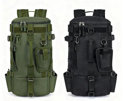 Mochila de pesca con portacañas para excursiones al aire libre