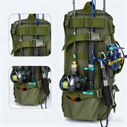 Mochila de pesca con portacañas de Ferrata Outdoor