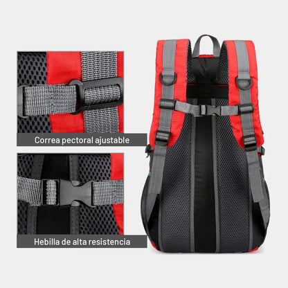 Correa pectoral ajustable y hebilla de alta resistencia de la mochila de senderismo