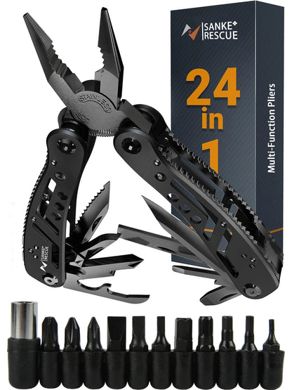 Pinzas multiherramienta 24 en 1 de acero inoxidable, vista de producto