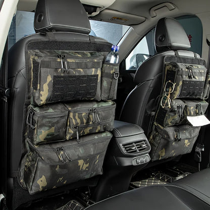 Organizador para respaldo de asiento en camuflaje negro