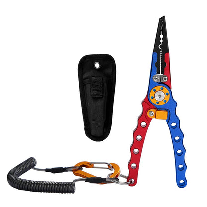 Pinzas de pesca de aluminio resistentes al agua salada de Ferrata Outdoor