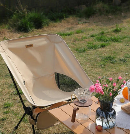 Silla plegable de camping en color negro